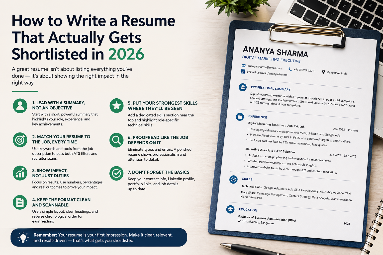 How to Write a Resume That Actually Gets Shortlisted in 2026